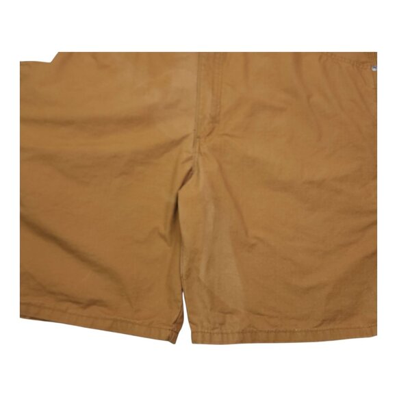 Wrangler Men Brown Workwear Shorts Size 44 Cotton Brown Stains on Front Back Leg - Picture 4 of 12